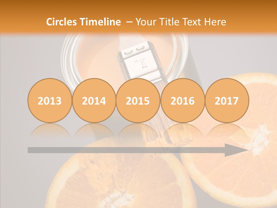 Orange Strength Paint PowerPoint Template