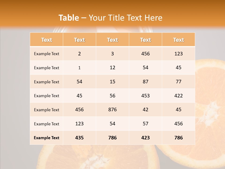 Orange Strength Paint PowerPoint Template