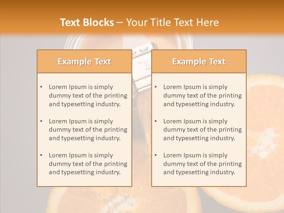 Orange Strength Paint PowerPoint Template