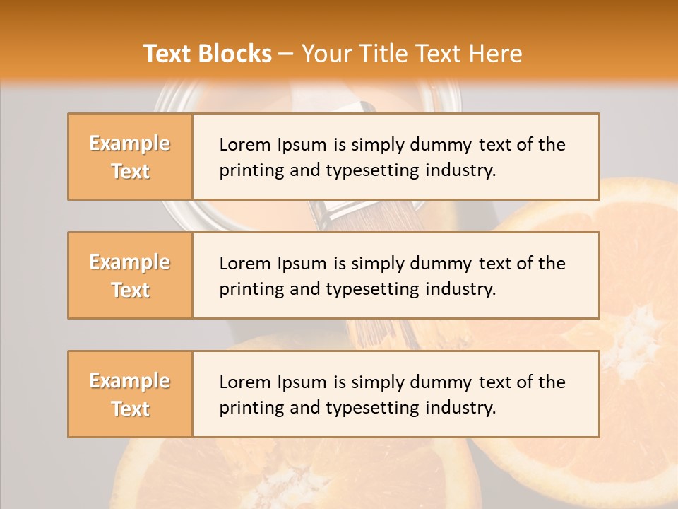 Orange Strength Paint PowerPoint Template