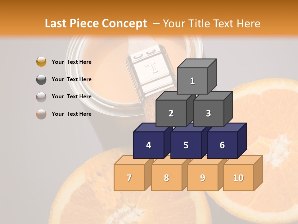Orange Strength Paint PowerPoint Template