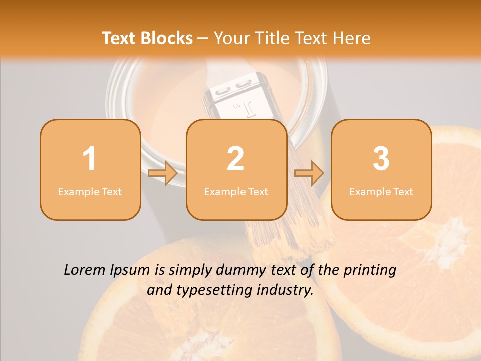 Orange Strength Paint PowerPoint Template