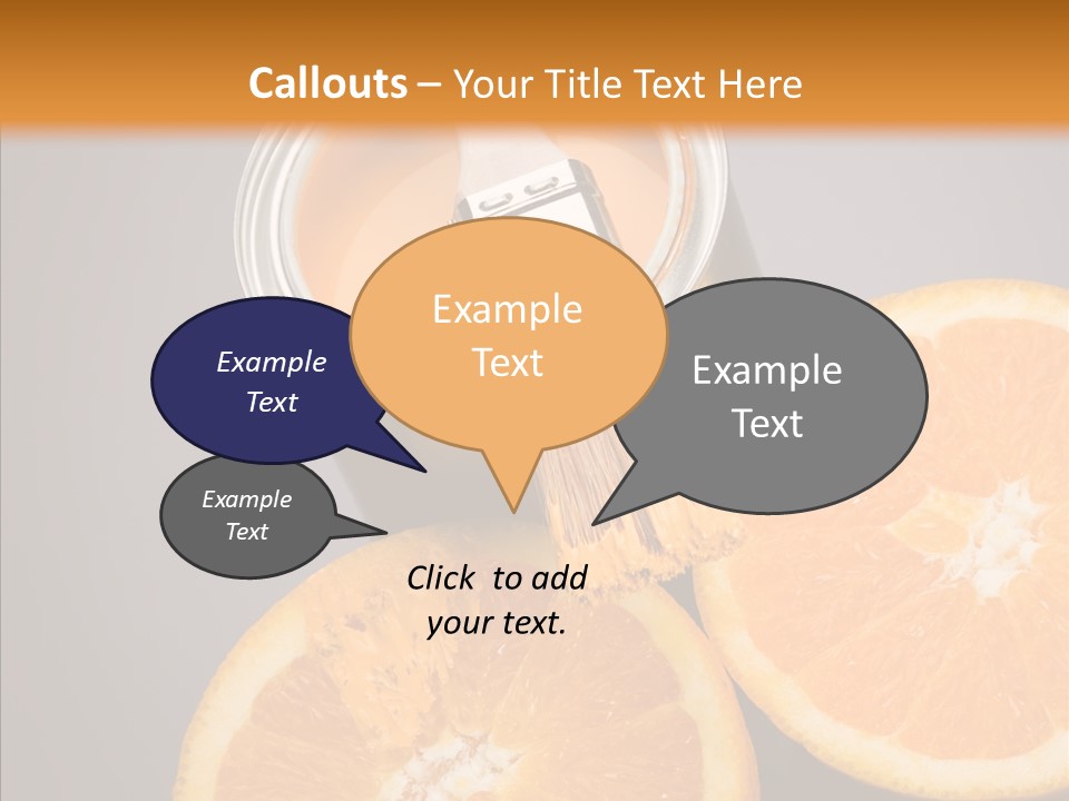 Orange Strength Paint PowerPoint Template