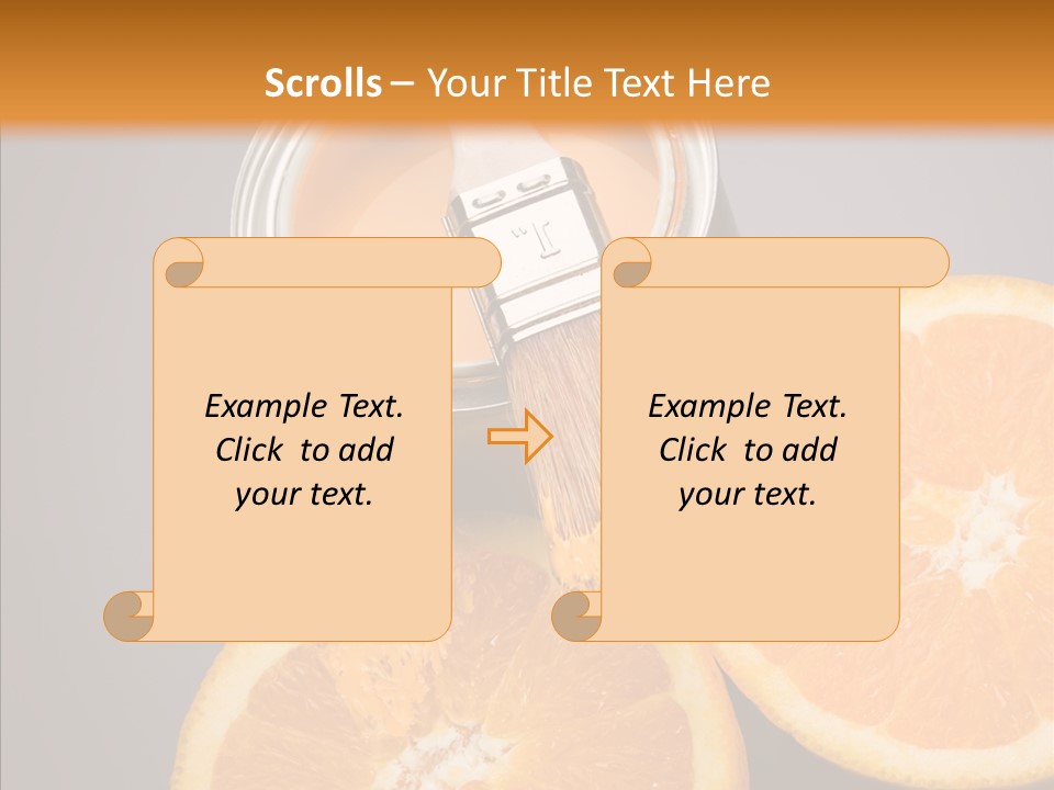 Orange Strength Paint PowerPoint Template