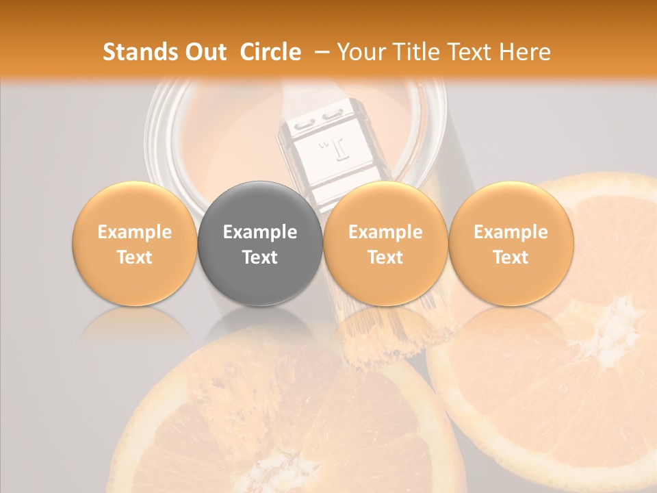 Orange Strength Paint PowerPoint Template