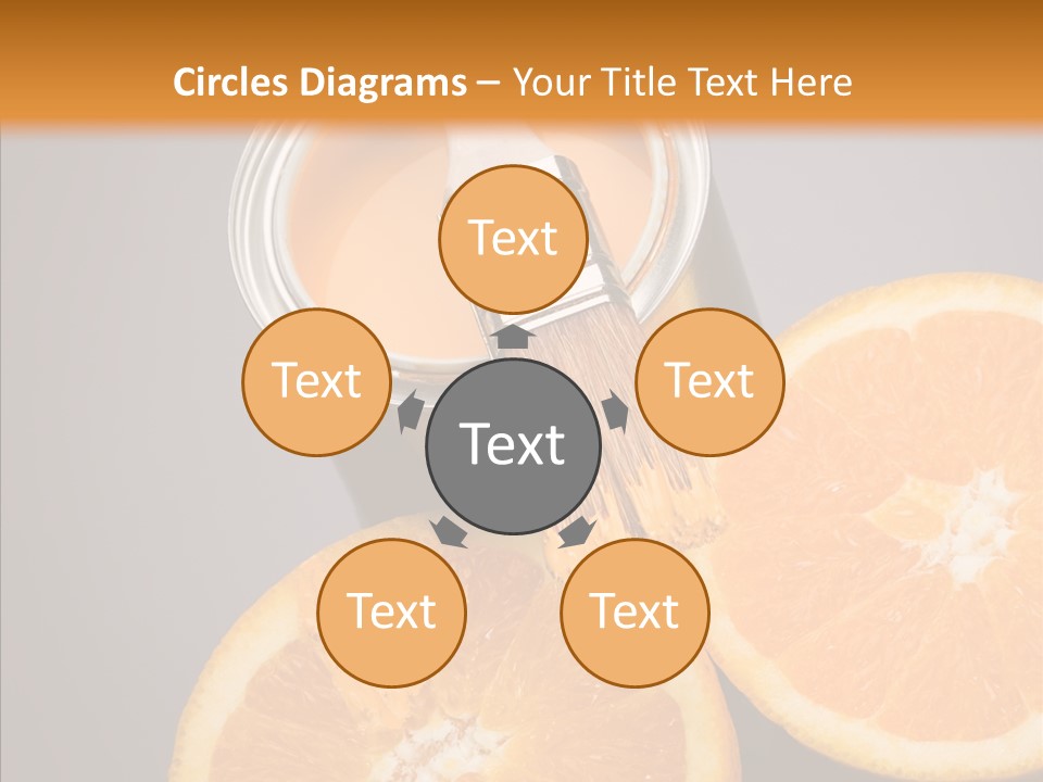 Orange Strength Paint PowerPoint Template