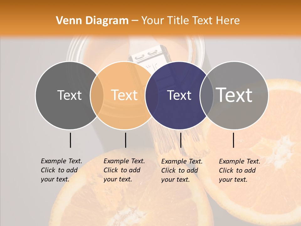 Orange Strength Paint PowerPoint Template