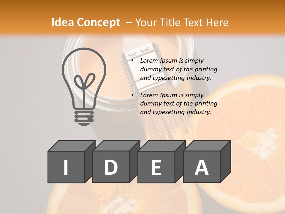 Orange Strength Paint PowerPoint Template