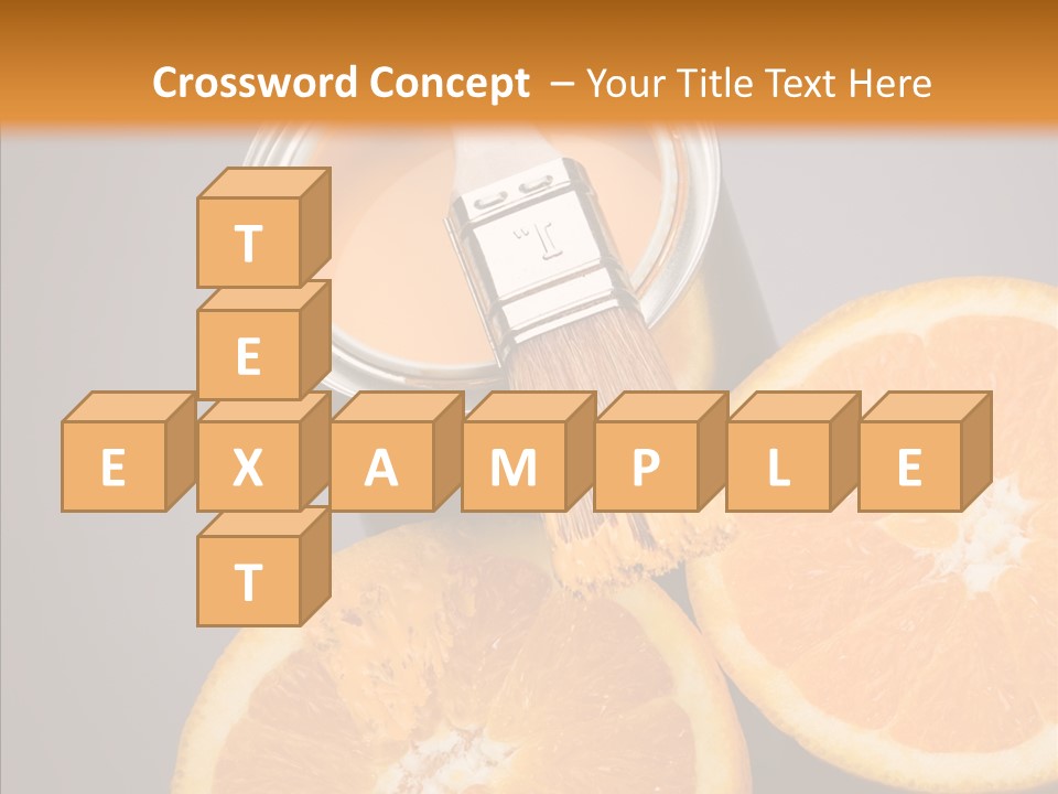 Orange Strength Paint PowerPoint Template