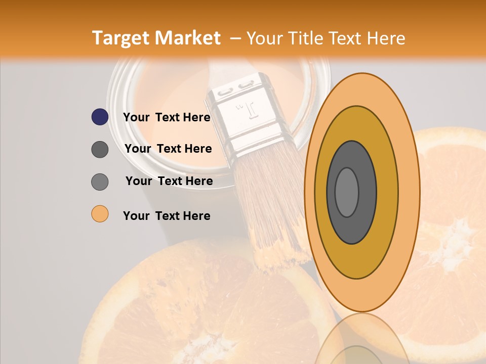 Orange Strength Paint PowerPoint Template
