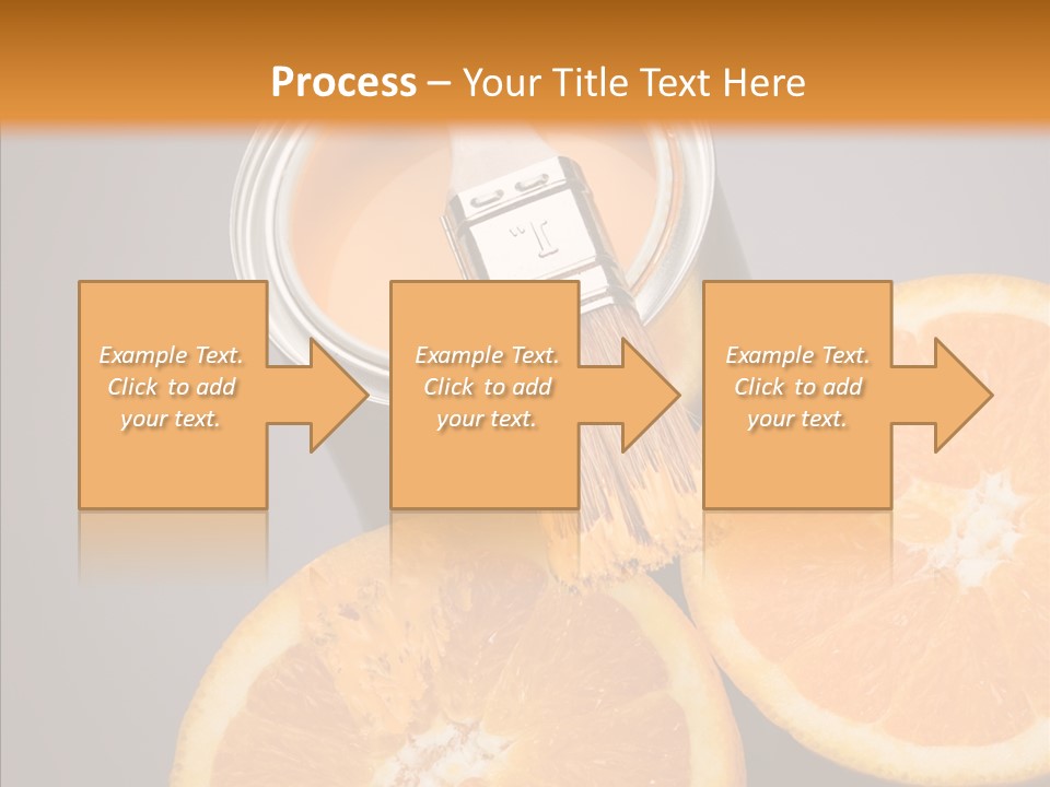 Orange Strength Paint PowerPoint Template