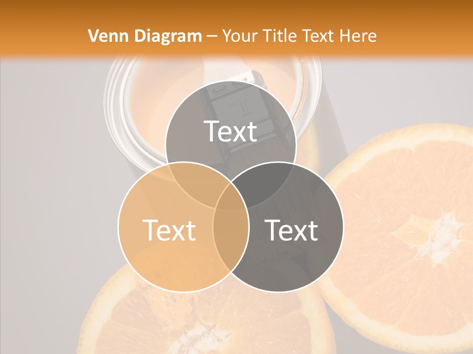 Orange Strength Paint PowerPoint Template