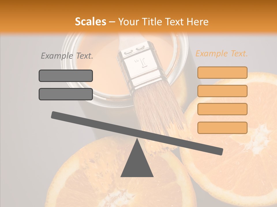 Orange Strength Paint PowerPoint Template