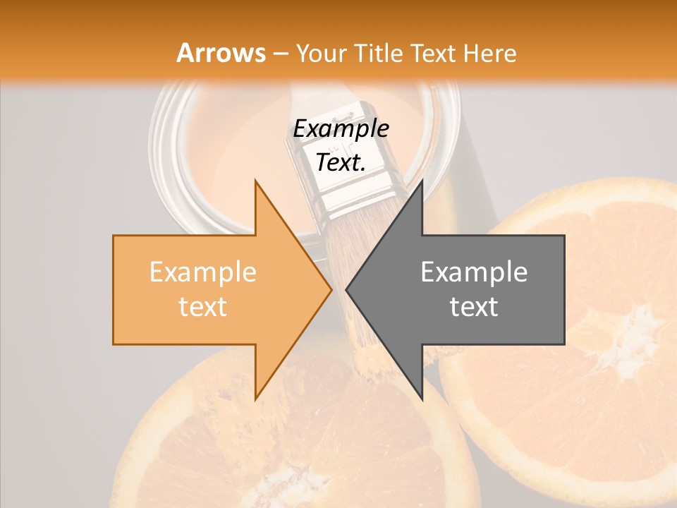 Orange Strength Paint PowerPoint Template