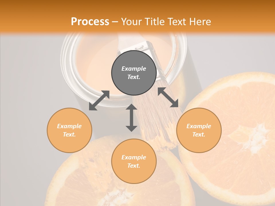 Orange Strength Paint PowerPoint Template