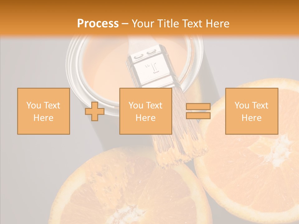 Orange Strength Paint PowerPoint Template