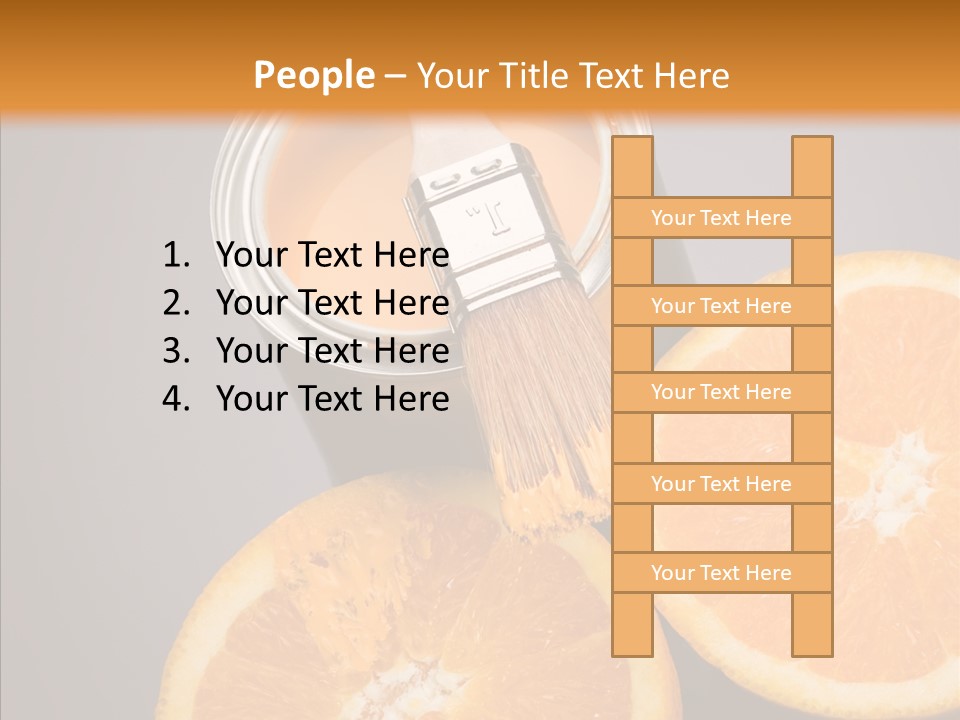 Orange Strength Paint PowerPoint Template