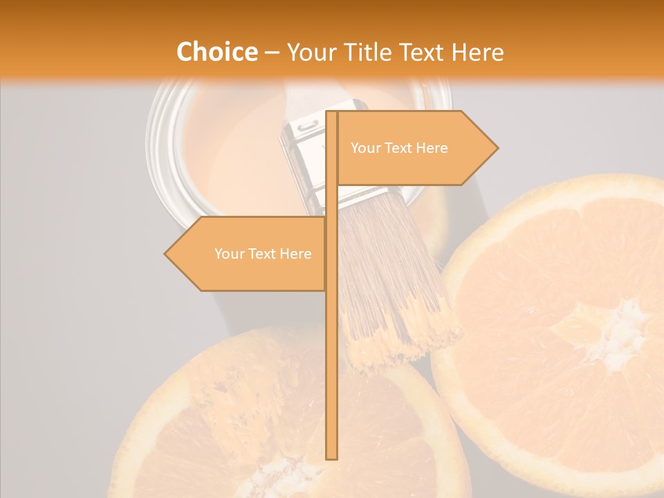 Orange Strength Paint PowerPoint Template