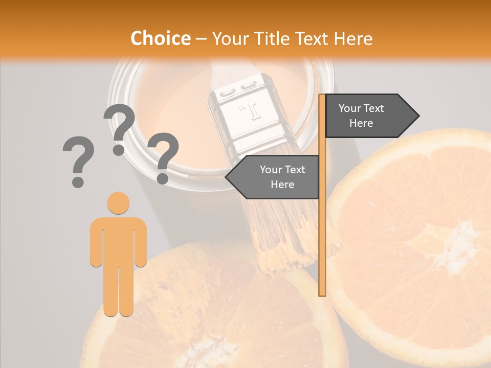 Orange Strength Paint PowerPoint Template