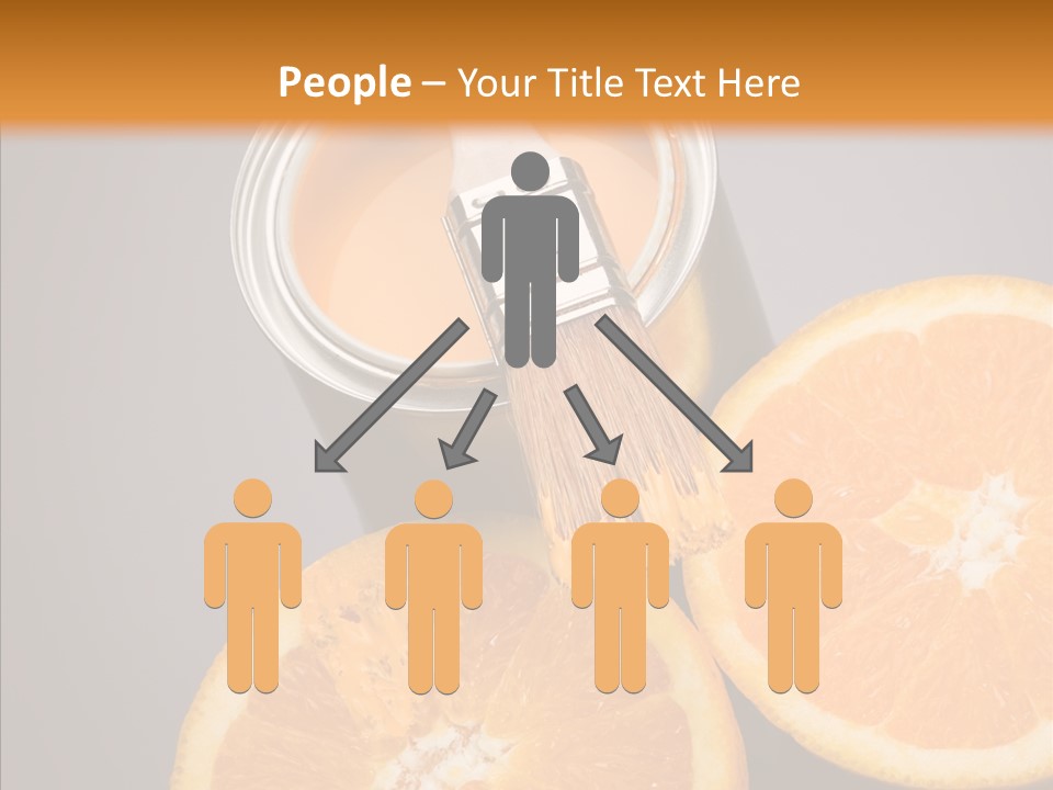 Orange Strength Paint PowerPoint Template