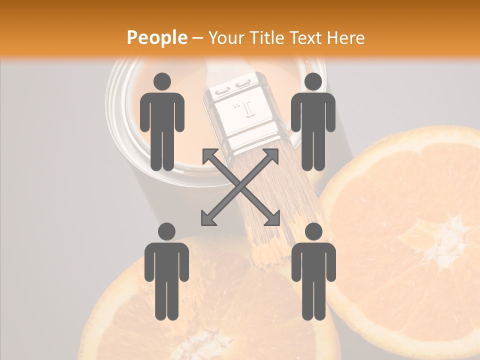 Orange Strength Paint PowerPoint Template
