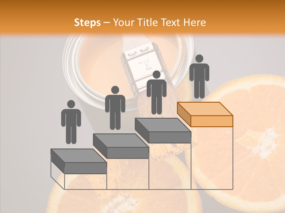 Orange Strength Paint PowerPoint Template