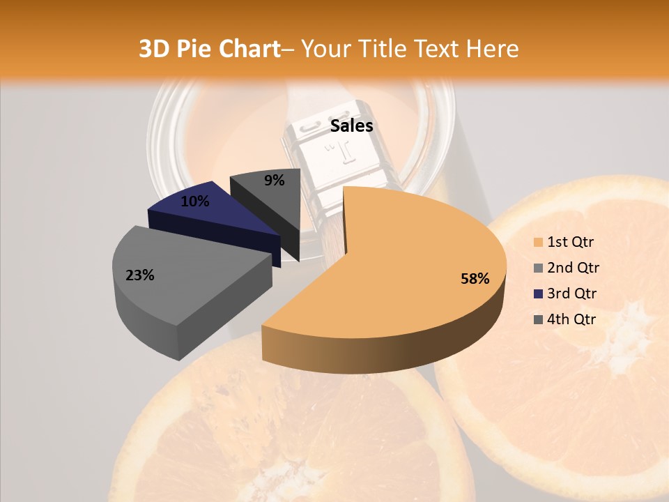 Orange Strength Paint PowerPoint Template