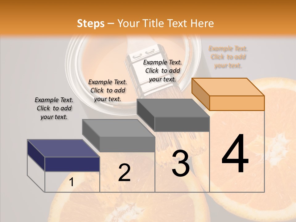 Orange Strength Paint PowerPoint Template