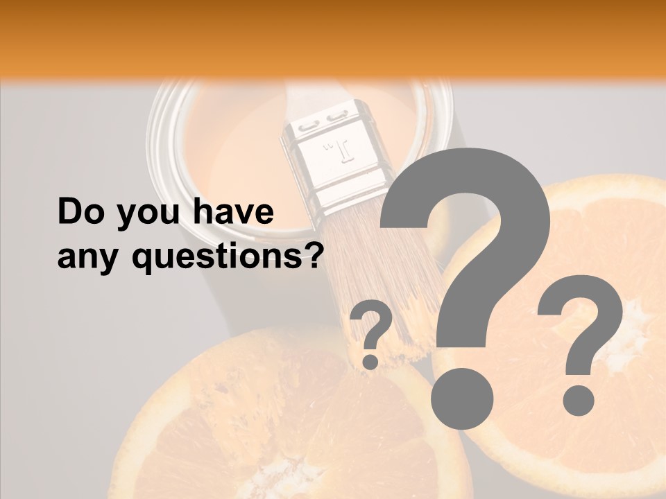 Orange Strength Paint PowerPoint Template