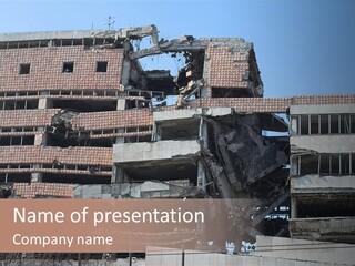 Trash Destruction Ruin PowerPoint Template