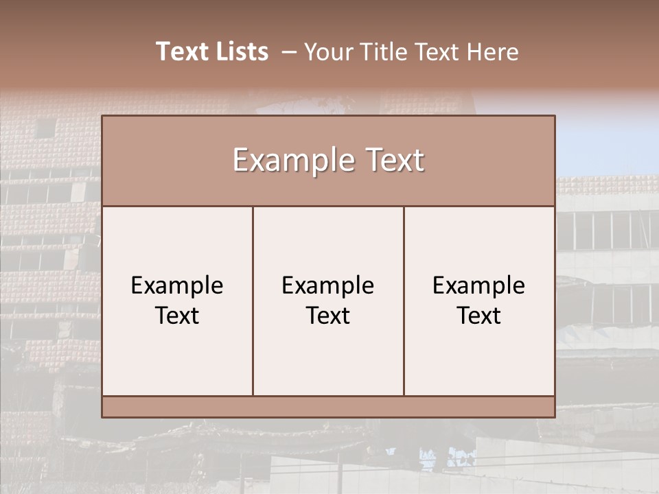 Trash Destruction Ruin PowerPoint Template