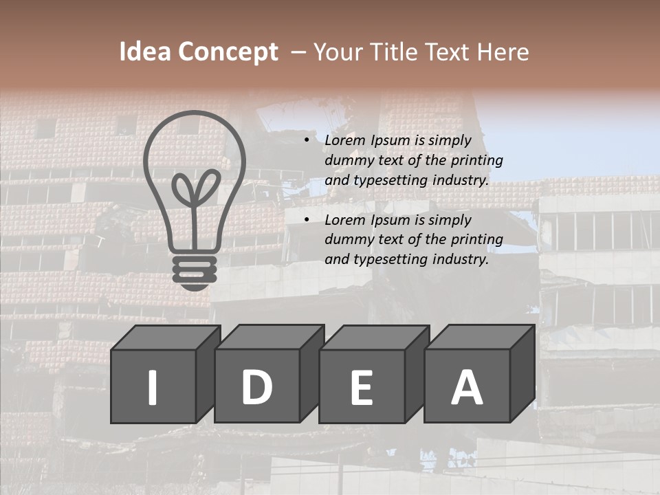 Trash Destruction Ruin PowerPoint Template