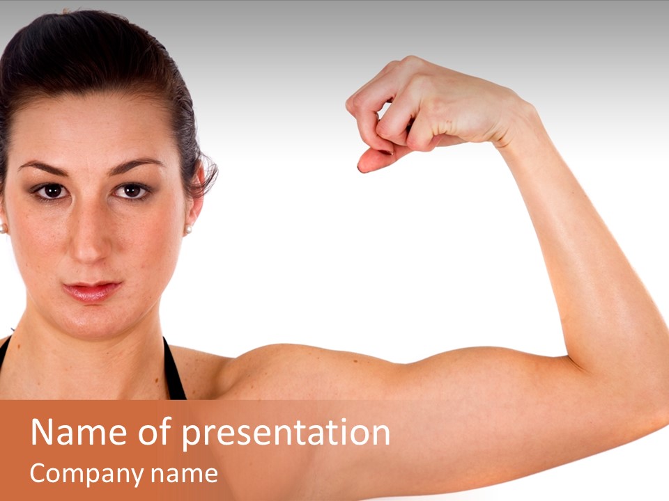 Hand Casual Fitness PowerPoint Template