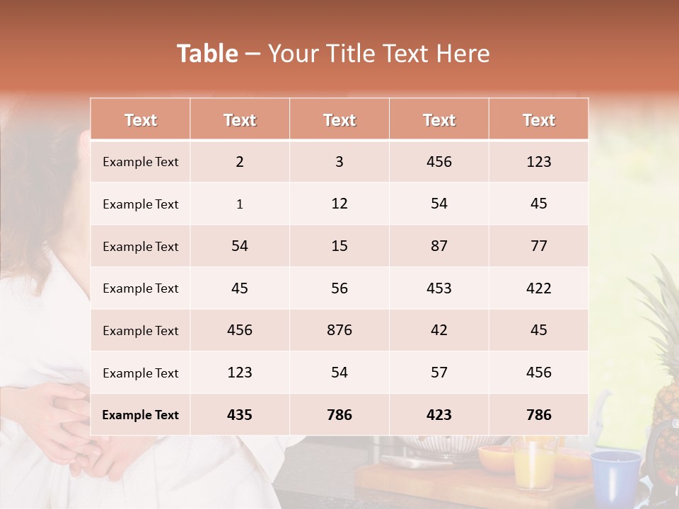 Table Figure Per On PowerPoint Template