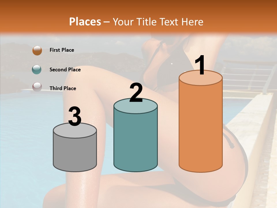 Care Sitting Pool PowerPoint Template