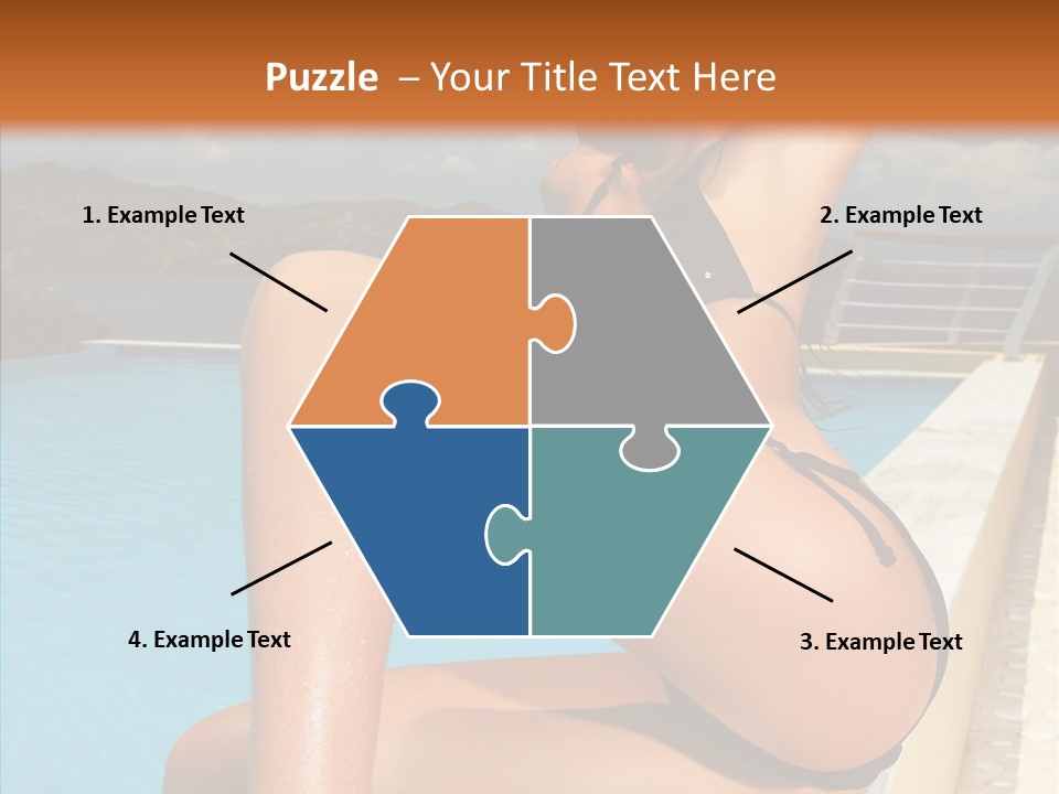 Care Sitting Pool PowerPoint Template