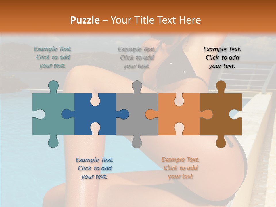 Care Sitting Pool PowerPoint Template