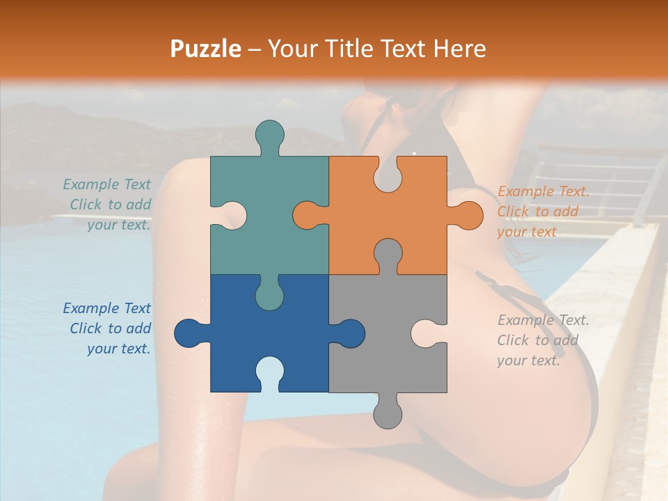 Care Sitting Pool PowerPoint Template