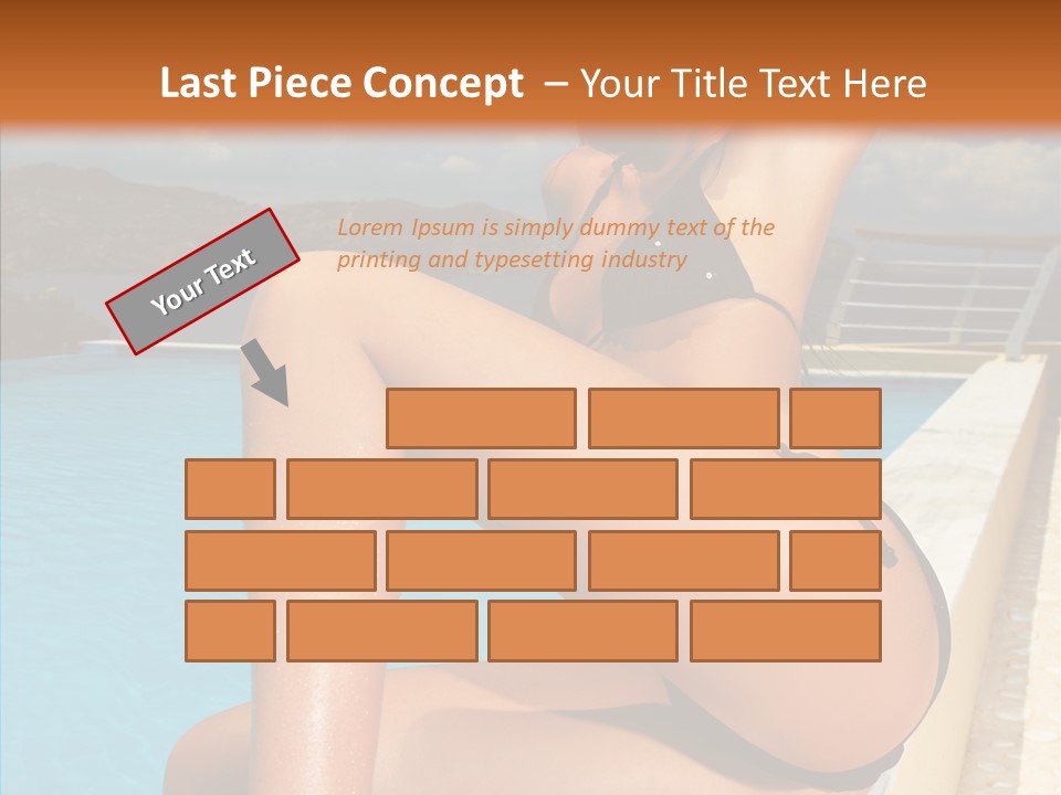 Care Sitting Pool PowerPoint Template