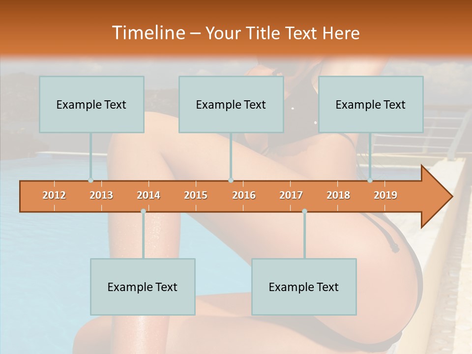 Care Sitting Pool PowerPoint Template