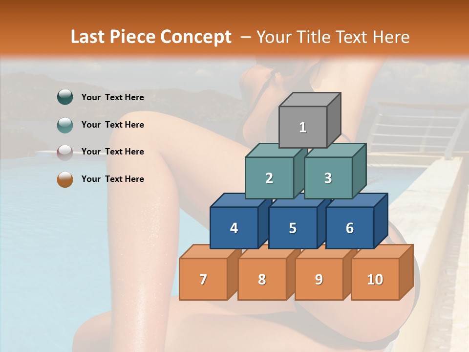 Care Sitting Pool PowerPoint Template
