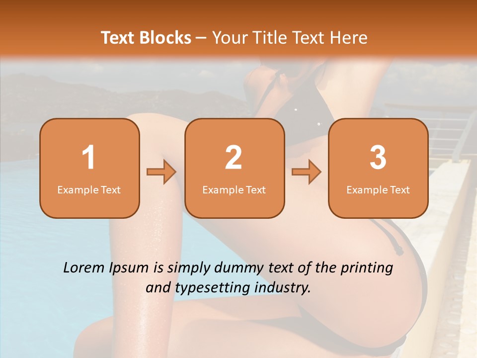 Care Sitting Pool PowerPoint Template