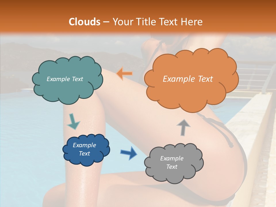Care Sitting Pool PowerPoint Template