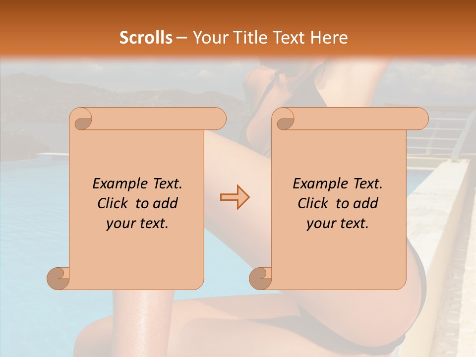 Care Sitting Pool PowerPoint Template