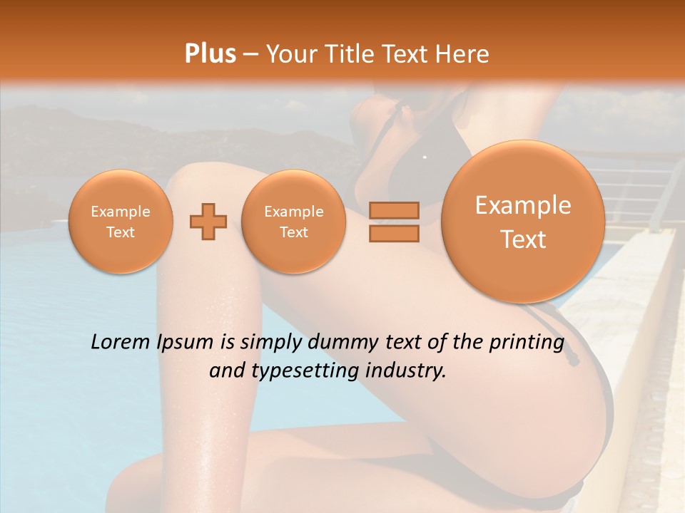 Care Sitting Pool PowerPoint Template
