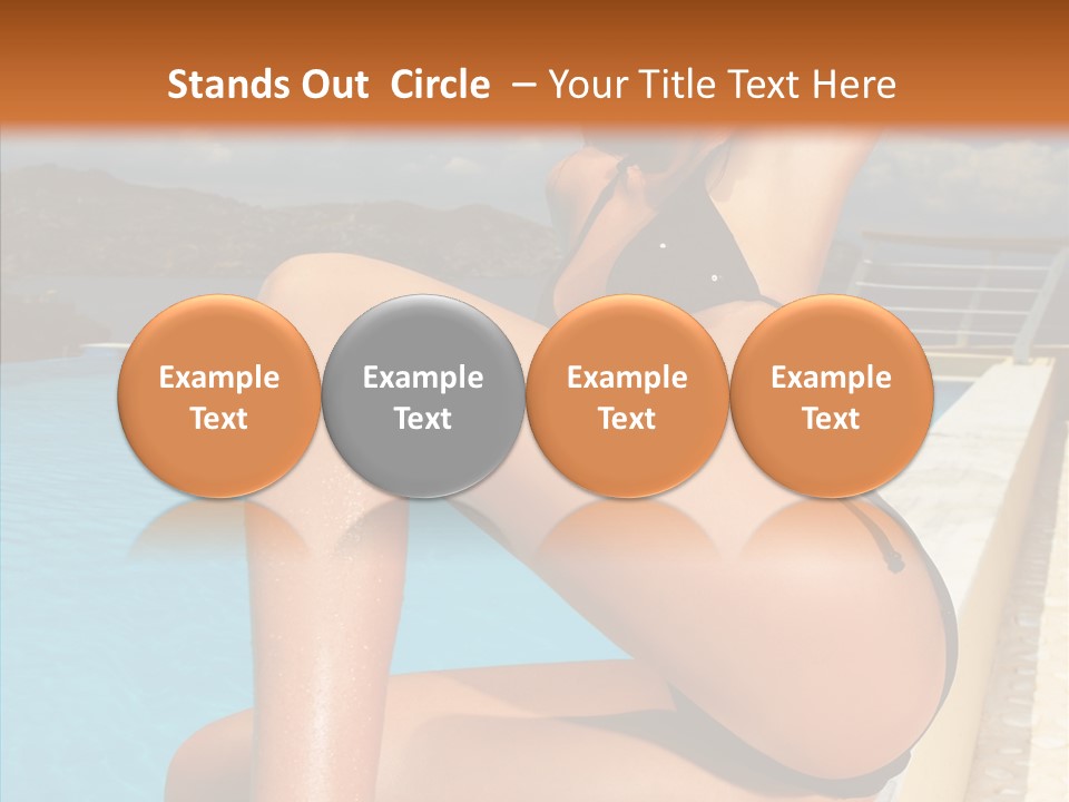 Care Sitting Pool PowerPoint Template