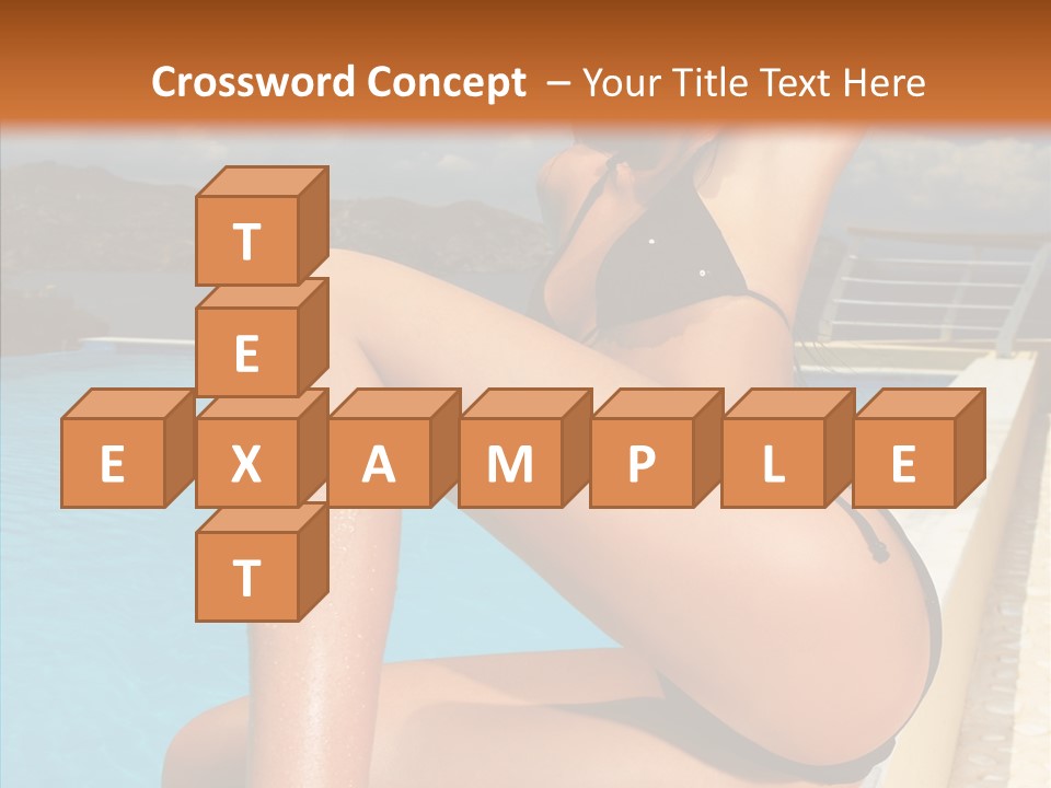 Care Sitting Pool PowerPoint Template