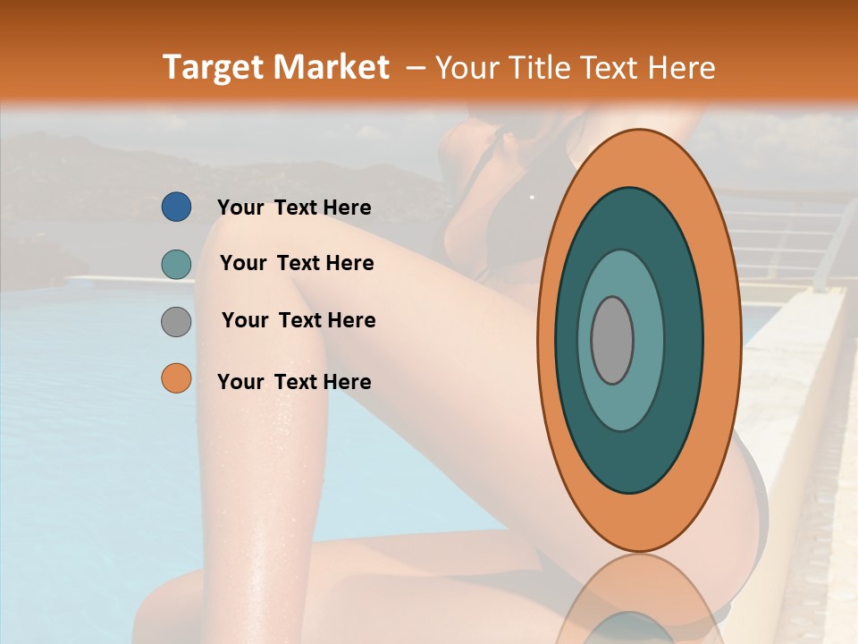Care Sitting Pool PowerPoint Template