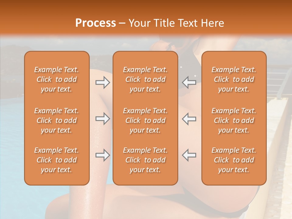 Care Sitting Pool PowerPoint Template