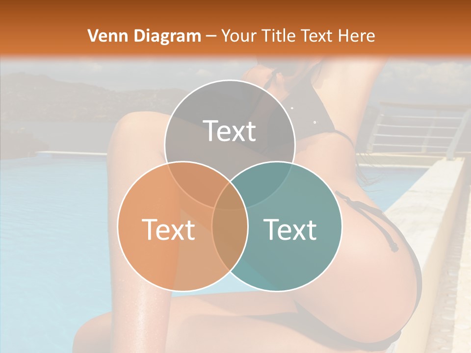Care Sitting Pool PowerPoint Template